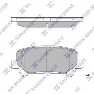 Комплект гальмівних колодок, дискове гальмо Hi-Q SP1461A