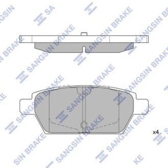 Комплект гальмівних колодок, дискове гальмо Hi-Q SP1476