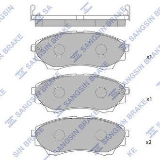 Комплект тормозных колодок, дисковый тормоз Hi-Q SP1479