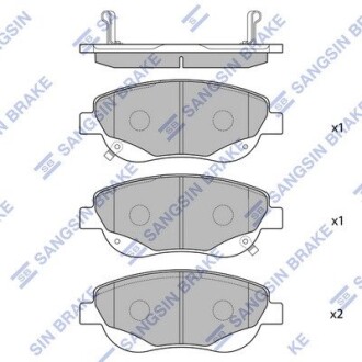 Комплект гальмівних колодок, дискове гальмо Hi-Q SP1577 (фото 1)