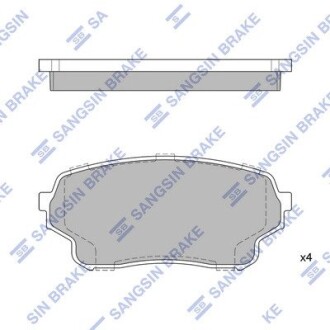 Комплект гальмівних колодок, дискове гальмо Hi-Q SP1583