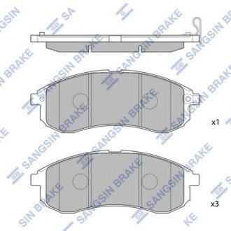 Комплект тормозных колодок, дисковый тормоз Hi-Q SP1602