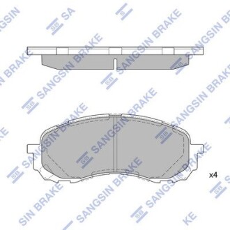 Комплект тормозных колодок, дисковый тормоз Hi-Q SP1629