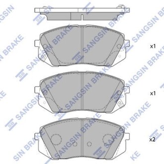 Комплект тормозных колодок, дисковый тормоз Hi-Q SP1682