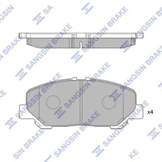 Комплект гальмівних колодок, дискове гальмо Hi-Q SP2183 (фото 1)