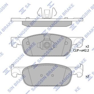 Комплект тормозных колодок, дисковый тормоз Hi-Q SP4054