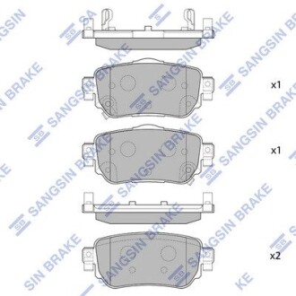 Комплект тормозных колодок, дисковый тормоз Hi-Q SP4140