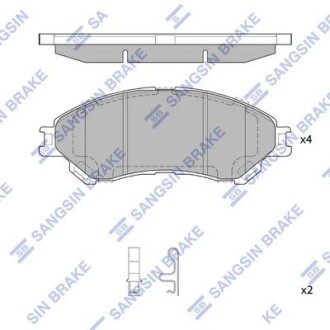 Комплект гальмівних колодок, дисковий гальмо Hi-Q SP4212