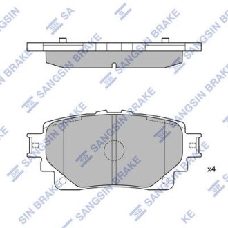 Колодки тормозные дисковые (комплект 4 шт) Hi-Q SP4449