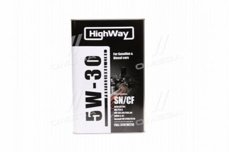 Масла моторні 5W-30 SN/CF (Каністра 4л) HighWay 10117