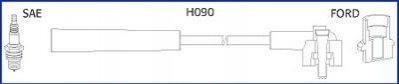 Ford комплект высоковольтных проводов escort v 1.3 90-95, festa iii (gfj) 1.0 89-95, orion ii (aff) 1.3 85-90 HITACHI 134659