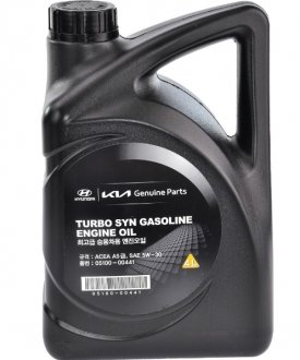 Моторное масло 5W30 Turbo Syn Gasoline 4л Kia/Hyundai/MOBIS 05100-00441 (фото 1)