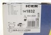 Комплект гальмівних колодок, дискове гальмо ICER 141832 (фото 12)