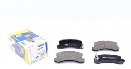 Комплект тормозных колодок, дисковый тормоз ICER 180734 (фото 1)