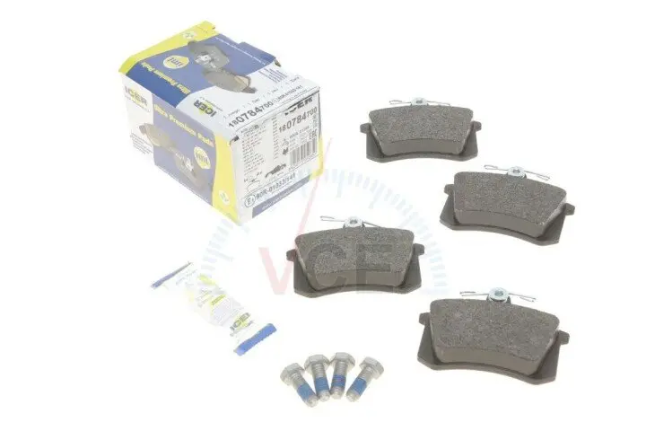 Комплект тормозных колодок, дисковый тормоз ICER 180784-700 (фото 1)