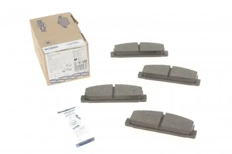 Комплект тормозных колодок, дисковый тормоз ICER 180785