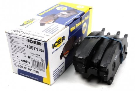 Комплект тормозных колодок, дисковый тормоз ICER 180971-204 (фото 1)