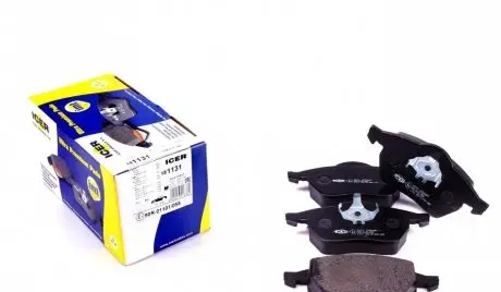 Комплект гальмівних колодок, дискове гальмо ICER 181131