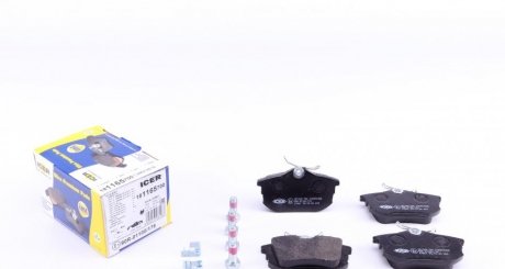 Комплект тормозных колодок, дисковый тормоз ICER 181165-700 (фото 1)