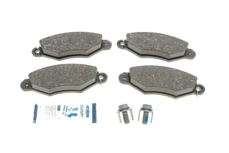 Комплект тормозных колодок, дисковый тормоз ICER 181204-702