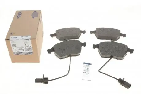 Комплект гальмівних колодок, дискове гальмо ICER 181362