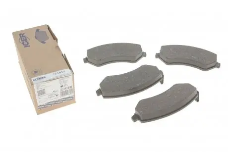 Колодки тормозные (передние) chrysler voyager/jeep cherokee/dodge caravan 00-08 ICER 181512