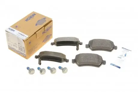 Комплект гальмівних колодок, дискове гальмо ICER 181622-703