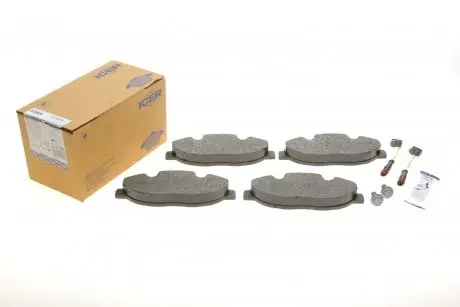 Комплект гальмівних колодок, дискове гальмо ICER 181675-701