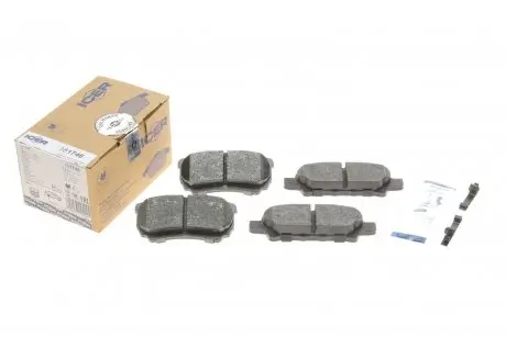 Комплект тормозных колодок, дисковый тормоз ICER 181746