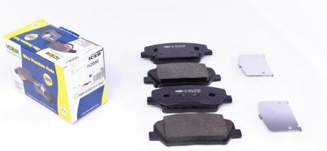 Комплект гальмівних колодок, дискове гальмо ICER 182090 (фото 1)