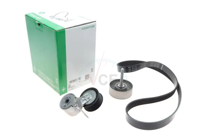 Комплект ременя генератора audi a4/a6/q5/q7 3.0tfsi/vw touareg 3.0 v6 tsi hybrid 10-18 (7pk1272) INA 529 0245 10 (фото 1)