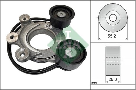 Натяжник ременя генератора land rover defender/discovery/range rover 18- INA 534 0827 10