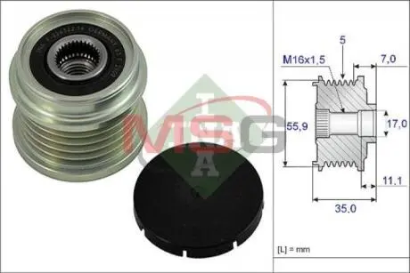 Механизм свободного хода генератора INA 535 0008 10