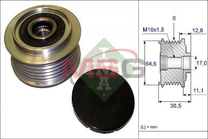 Шкив генератора INA 535020110 (фото 1)