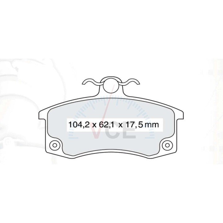 Колодка гальмівна 2110 перед. (к-т 4 шт) intelli dafmi INTELLI-DAFMI D140E (фото 1)