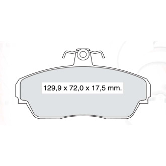 Колодка гальмівна 3302 перед. (к-т 4 шт) intelli dafmi INTELLI-DAFMI D443E