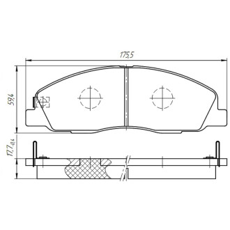 Колодка гальм. газель next перед. (компл. 4шт.) (вір-во dafmi) INTELLI-DAFMI D517SM