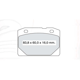 Колодка гальмівна 2101 перед. (к-т 4 шт) intelli dafmi INTELLI-DAFMI D656E