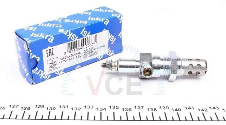 Свічка розжарювання iveco/fiat ducato 2.5d/td 86-02 (9.5v) (m20x1.5) ISKRA 11720513 (фото 1)