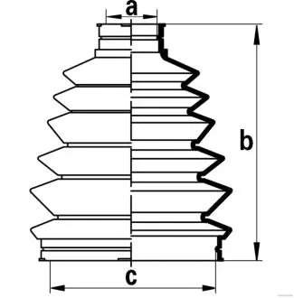 Пыльник полимерный шркш со смазкой и металлическим креплением JAKOPARTS J2864018