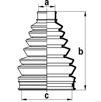 Комплект пильника, приводний вал JAKOPARTS J2865010