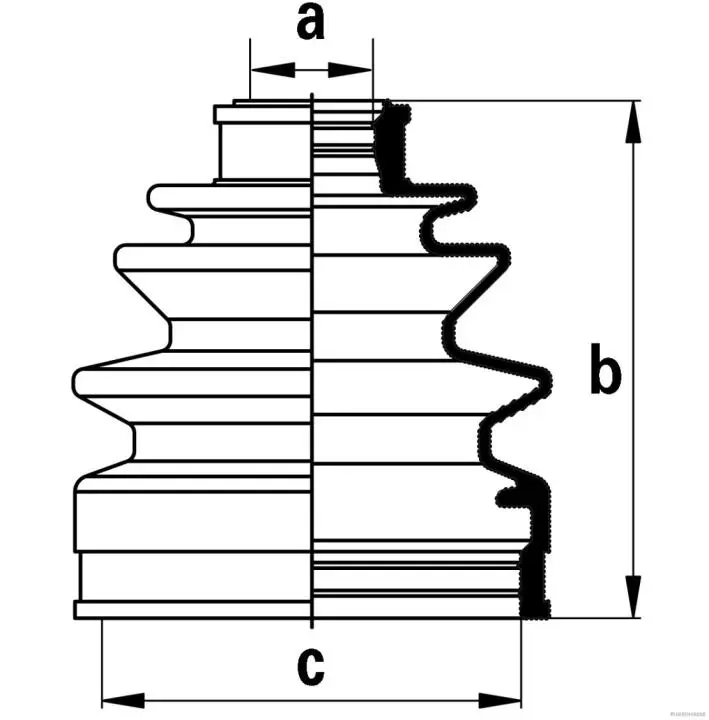 Фото 1 - Пильовик шркша hyundai, mazda, mitsubishi (як parts) JAKOPARTS J2868003 Пильовик шркша hyundai, mazda, mitsubishi (як parts) JAKOPARTS J2868003 (фото 1)
