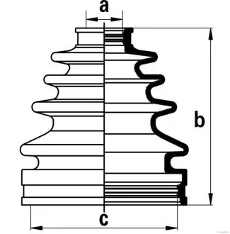 Комплект пильника, приводний вал JAKOPARTS J2882011
