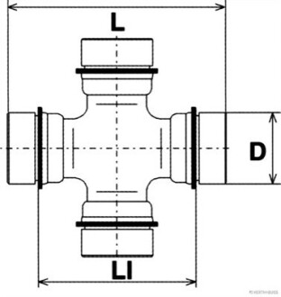 Шарнир, продольный вал JAKOPARTS J2922003