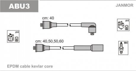 Провода высоковольтные JANMOR ABU3 (фото 1)