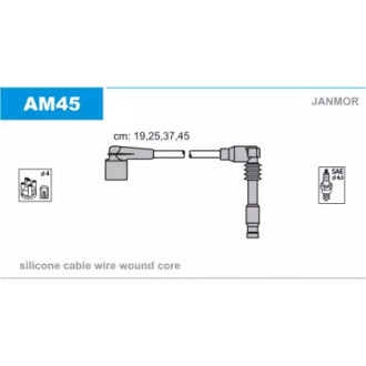 Провода зажигания lacetti 1.8 16v в/в JANMOR AM45