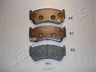 Nissan гальмівні колодки передн. almera,suzuki baleno 95- JAPANPARTS PA-191AF (фото 1)