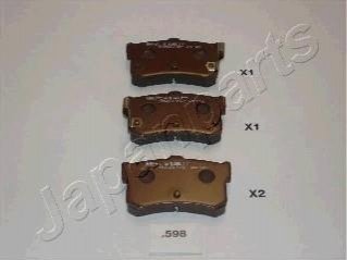 Hyundai гальмівні колодки задні sonata 91- JAPANPARTS PP-598AF (фото 1)