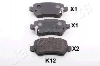 Kia тормозные колодки задн. JAPANPARTS PP-K12AF (фото 1)