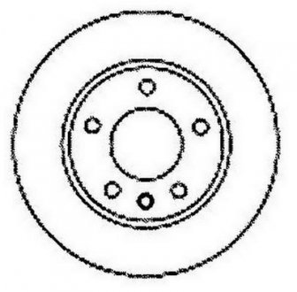 Гальмівний диск передній вентильований (280x24) vw t4 2.5/2.4d 92-03 JURID 561610JC (фото 1)
